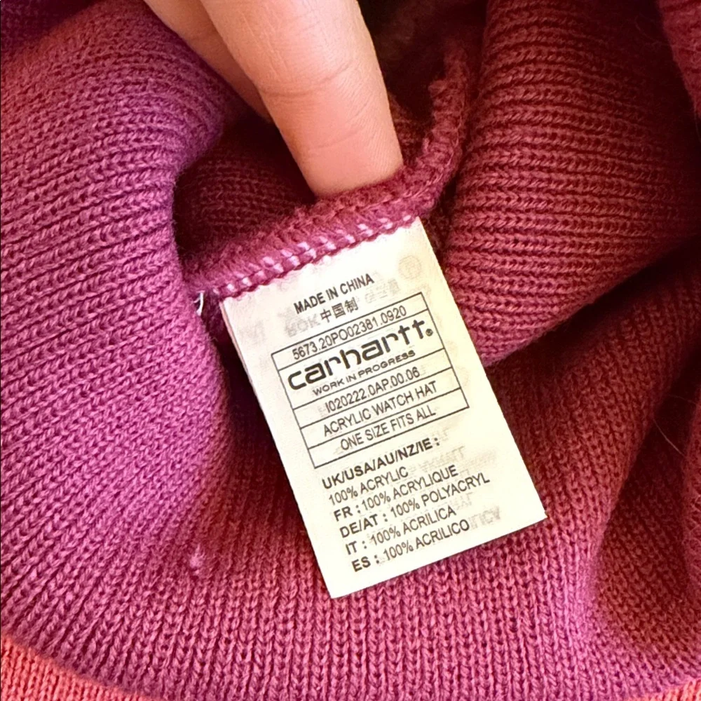 Carhartt WIP Acrylic Watch Hat Tulip Pink Purple